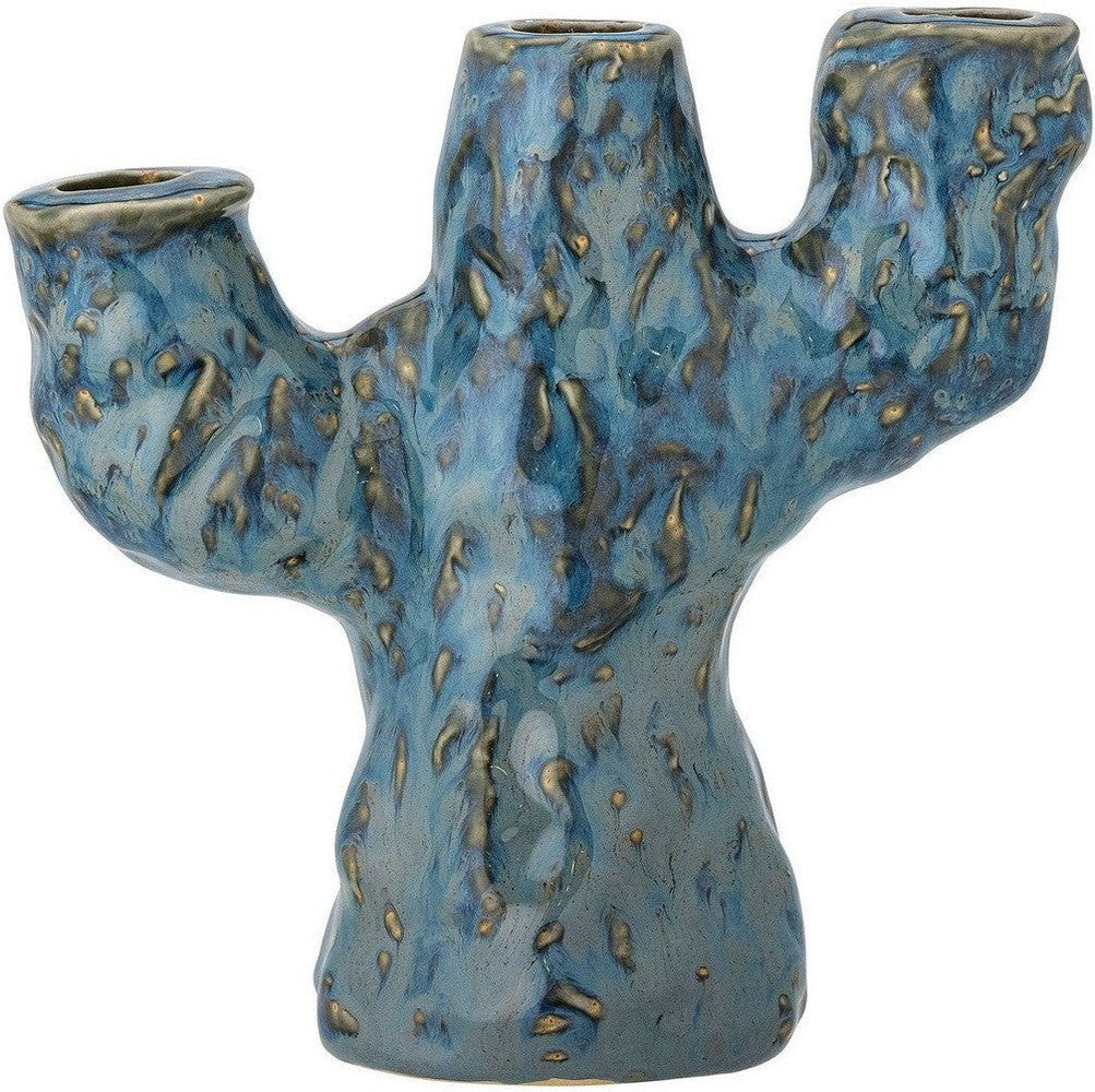 [product_category]-Creative Collection Tahoka Candle Holder, Blue, Stoneware-Creative Collection-5711173324767-82060817-BLO-1