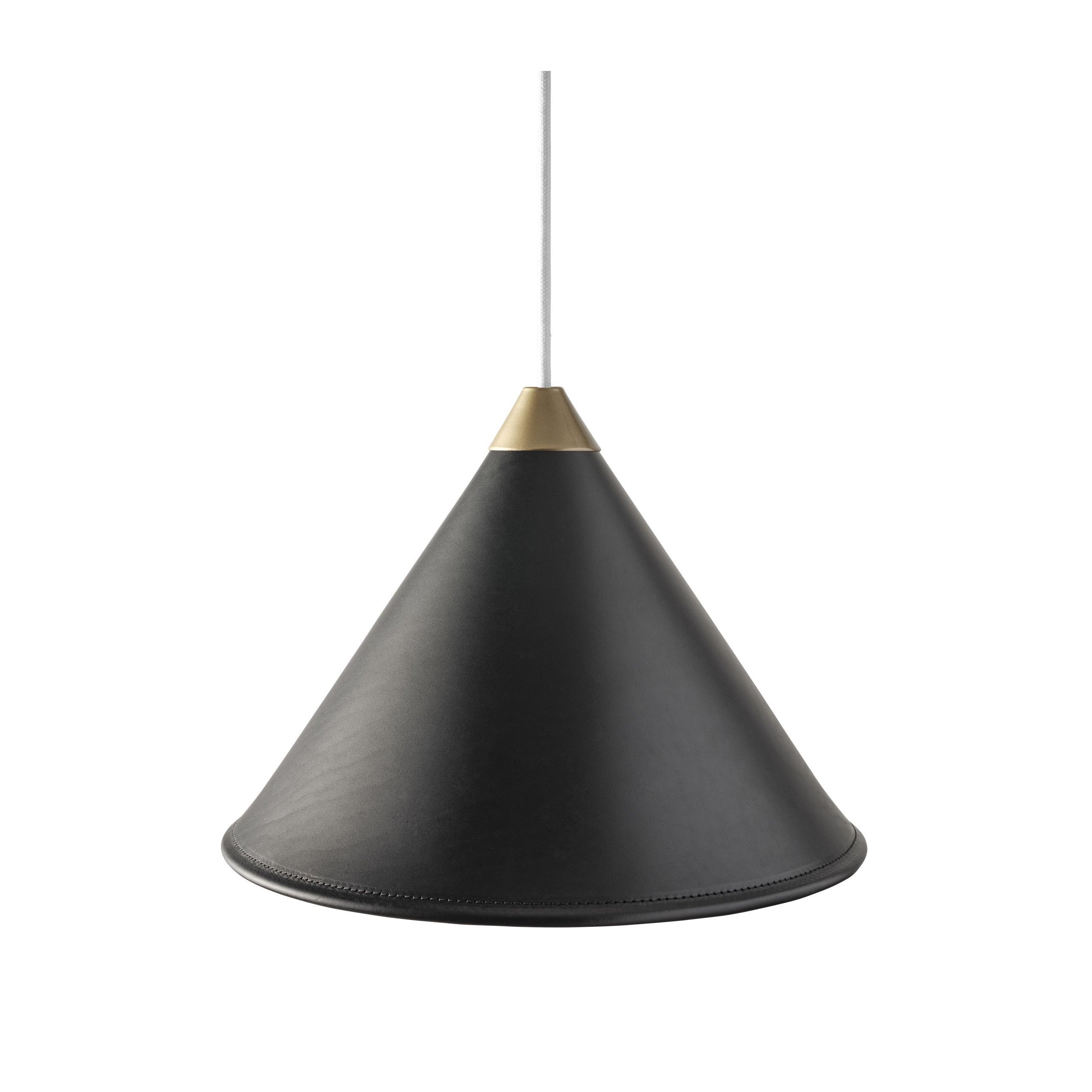 [product_category]-Cuero Namibia Pendant ø 25 Cm, Black/Brass With White Cable-Cuero-7340172635659-1500130-CUE-1