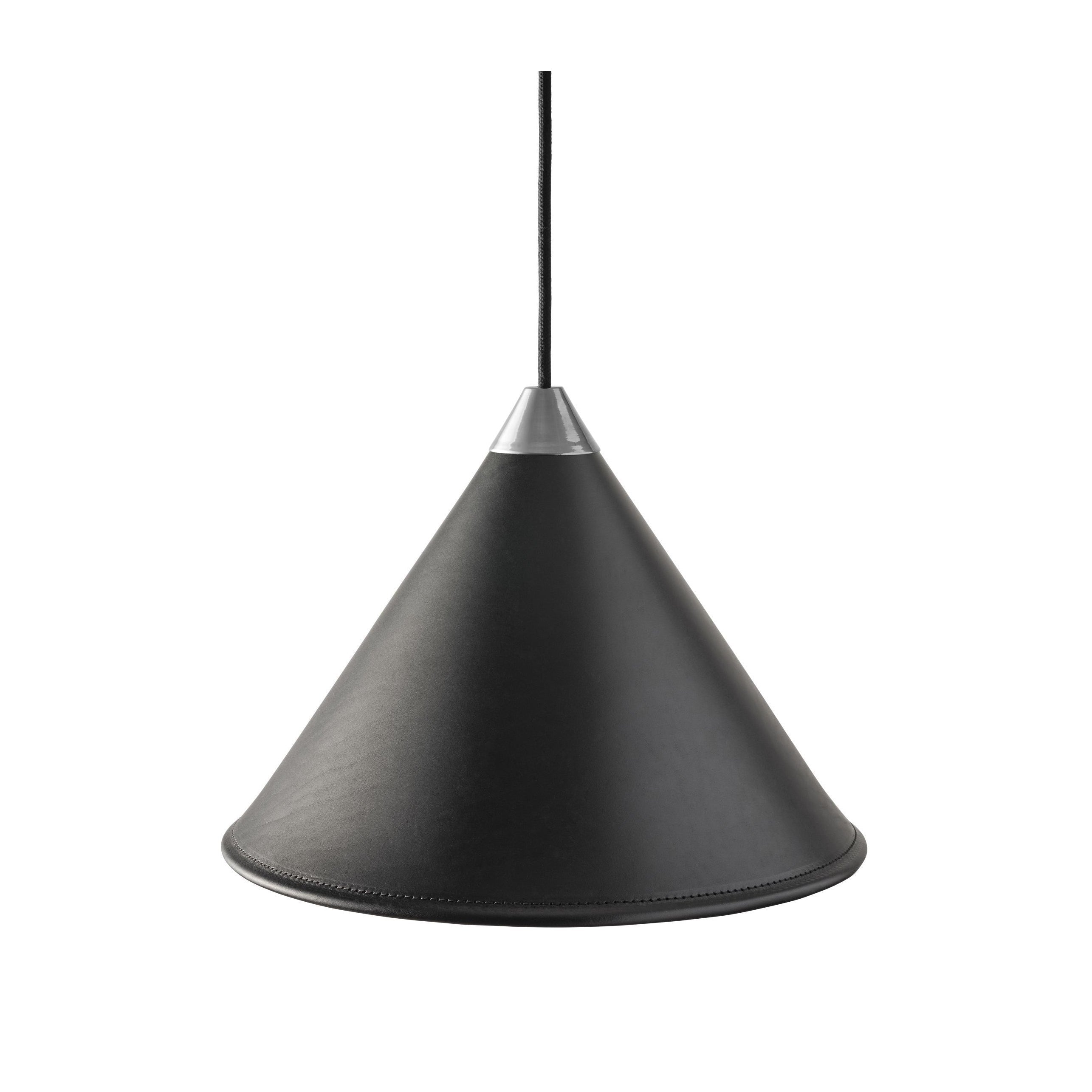 [product_category]-Cuero Namibia Pendant ø 25 Cm, Black/Chrome With Black Cable-Cuero-7340172637257-1500135-CUE-1