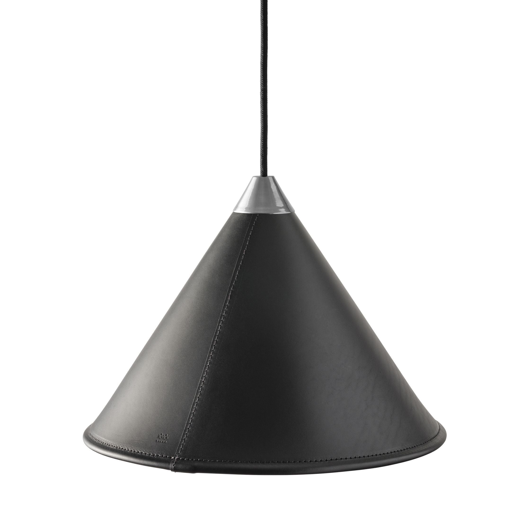 [product_category]-Cuero Namibia Pendant ø 25 Cm, Black/Chrome With Black Cable-Cuero-7340172637257-1500135-CUE-2