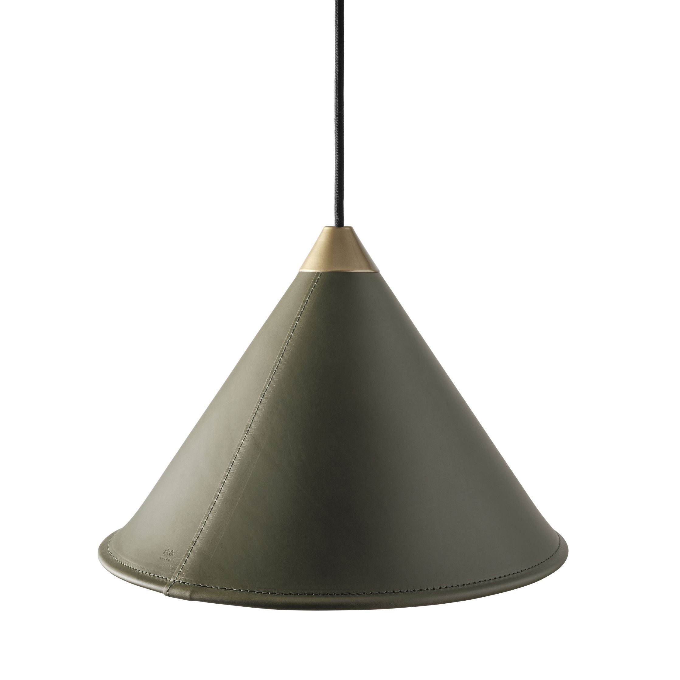 [product_category]-Cuero Namibia Pendant ø 25 Cm, Grass Green/Brass With Black Cable-Cuero-7340172636212-1500731-CUE-2