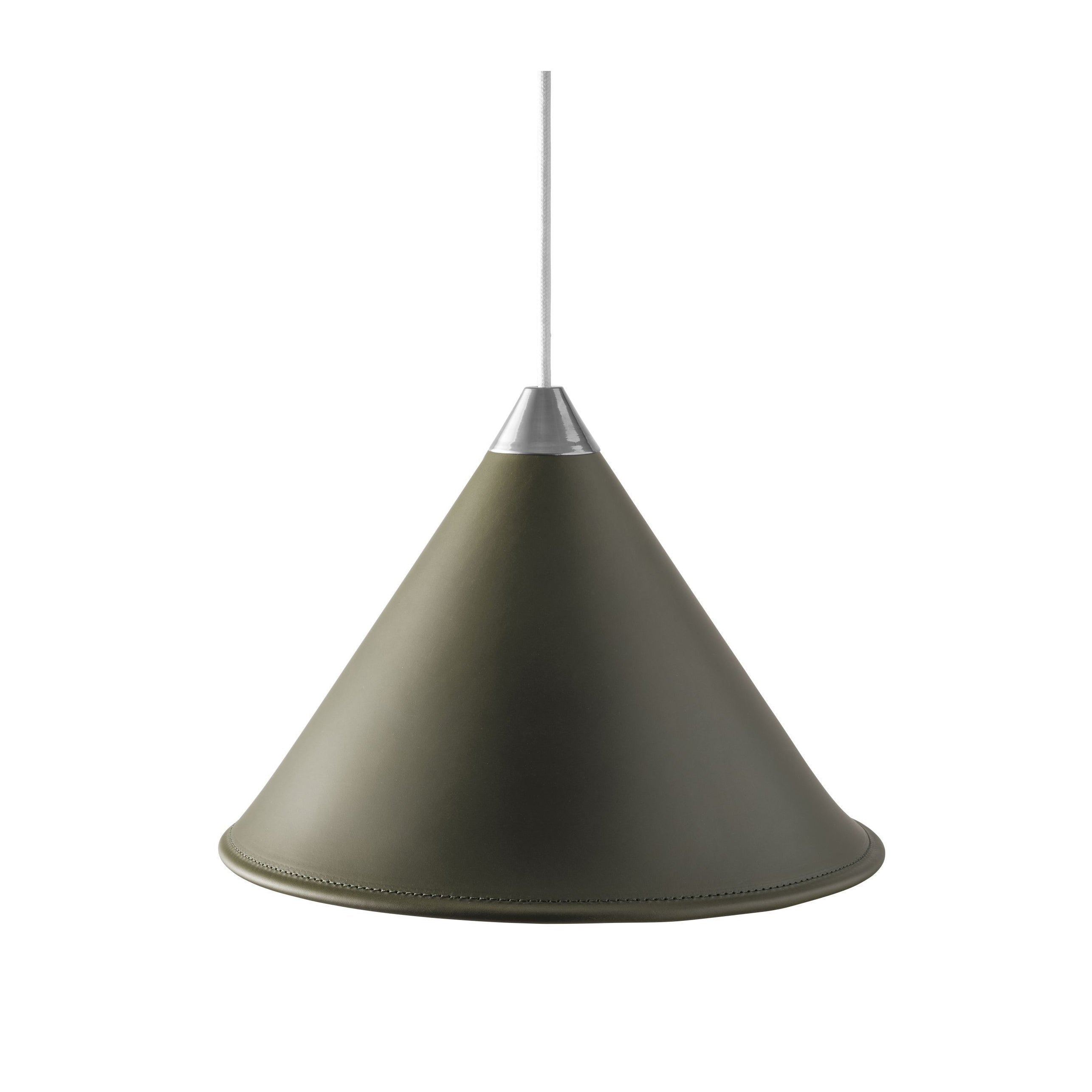 [product_category]-Cuero Namibia Pendant ø 25 Cm, Grass Green/Chrome With White Cable-Cuero-7340172637172-1500734-CUE-1