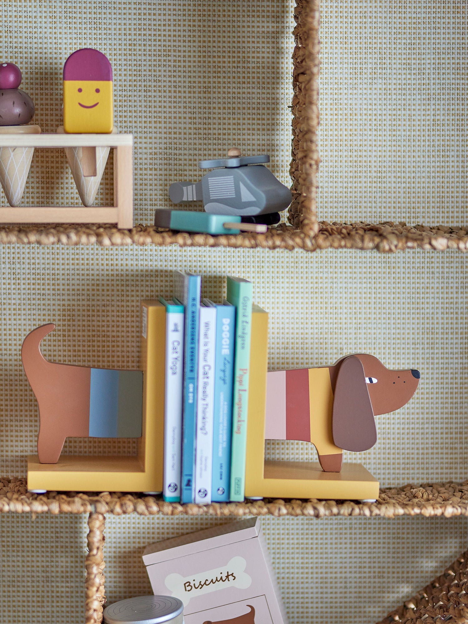 Bloomingville Mini Charlie Bookend, Amarillo, FSC®100%, MDF