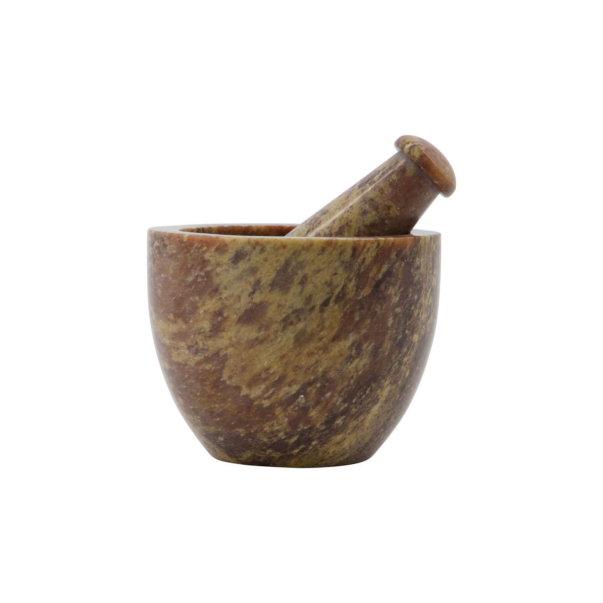 Husdoktor Mortar W. pestle, hdarb, brun