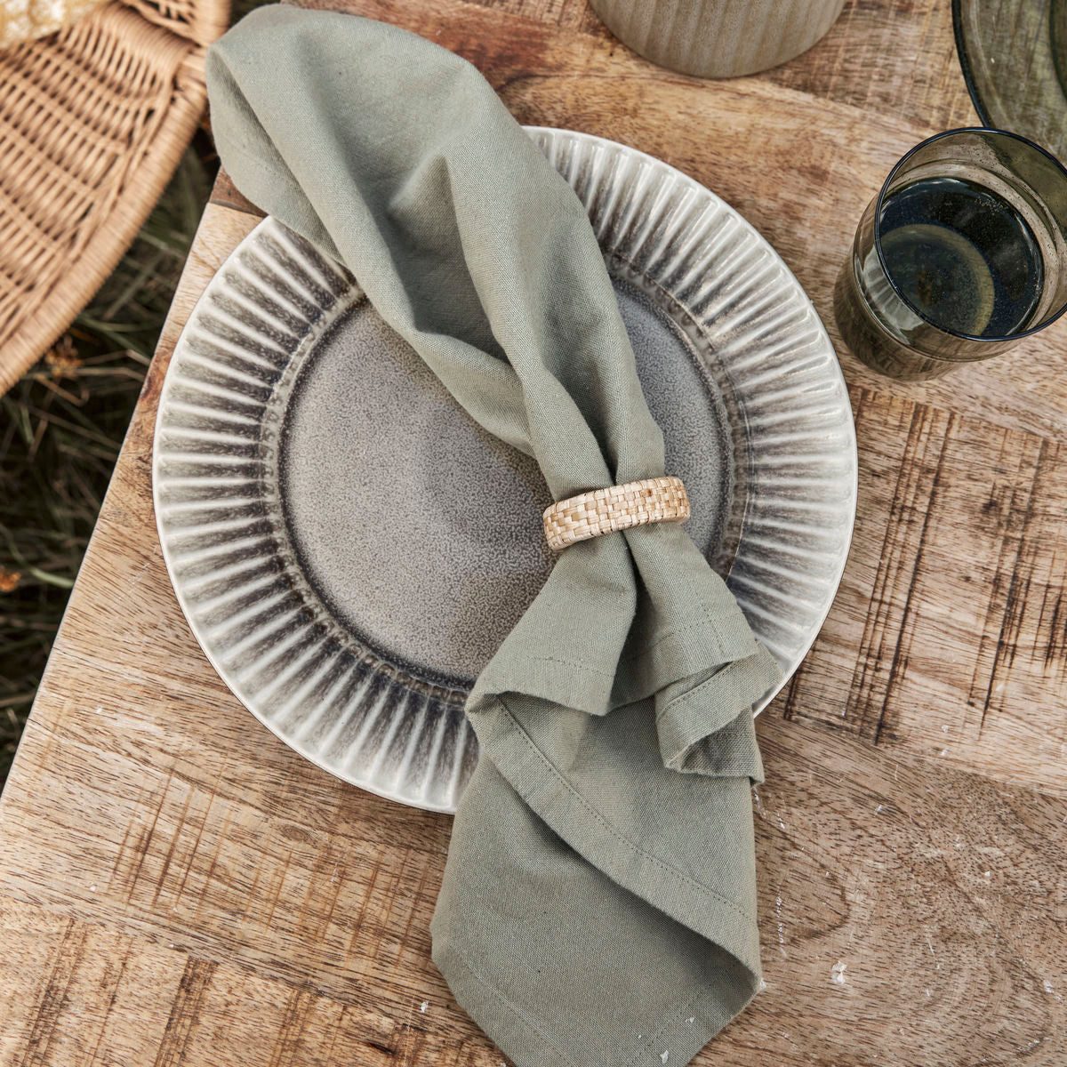 House Doctor Napkins, Hdreal, Olive Green