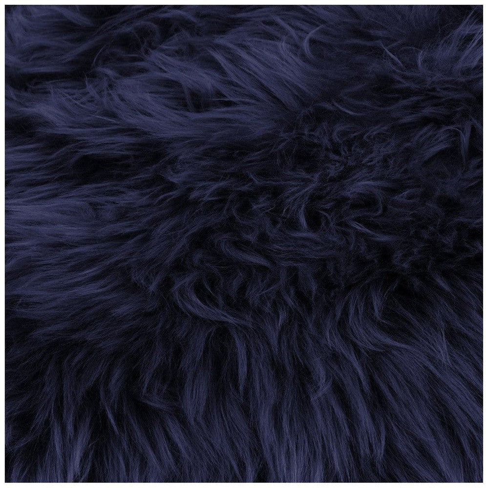 [product_category]-Dark blue genuine sheepskin throw pillow-Purple Bellerophon-1