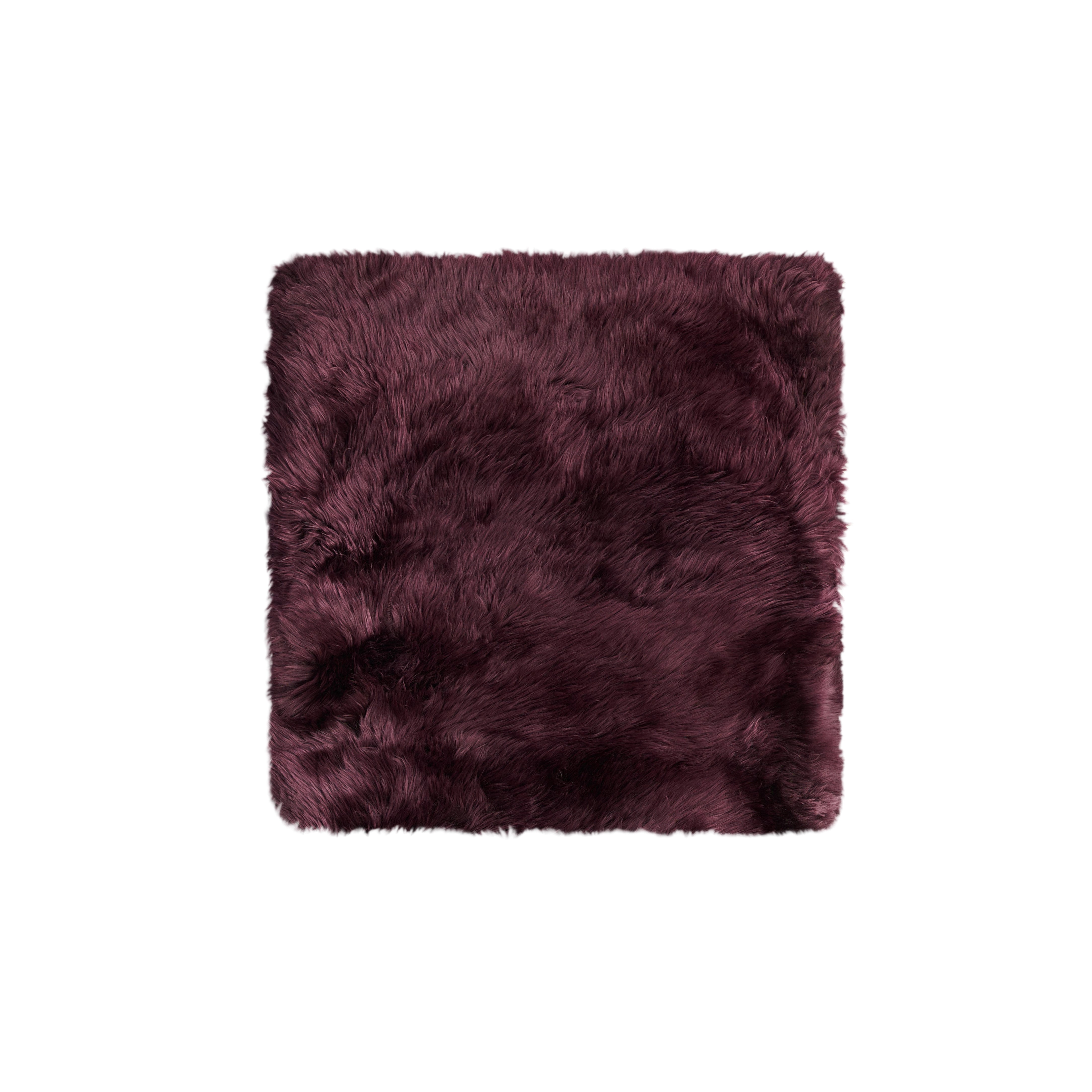 Plum Purple Genuine Sheepskin Silla Pad | Cuadrado