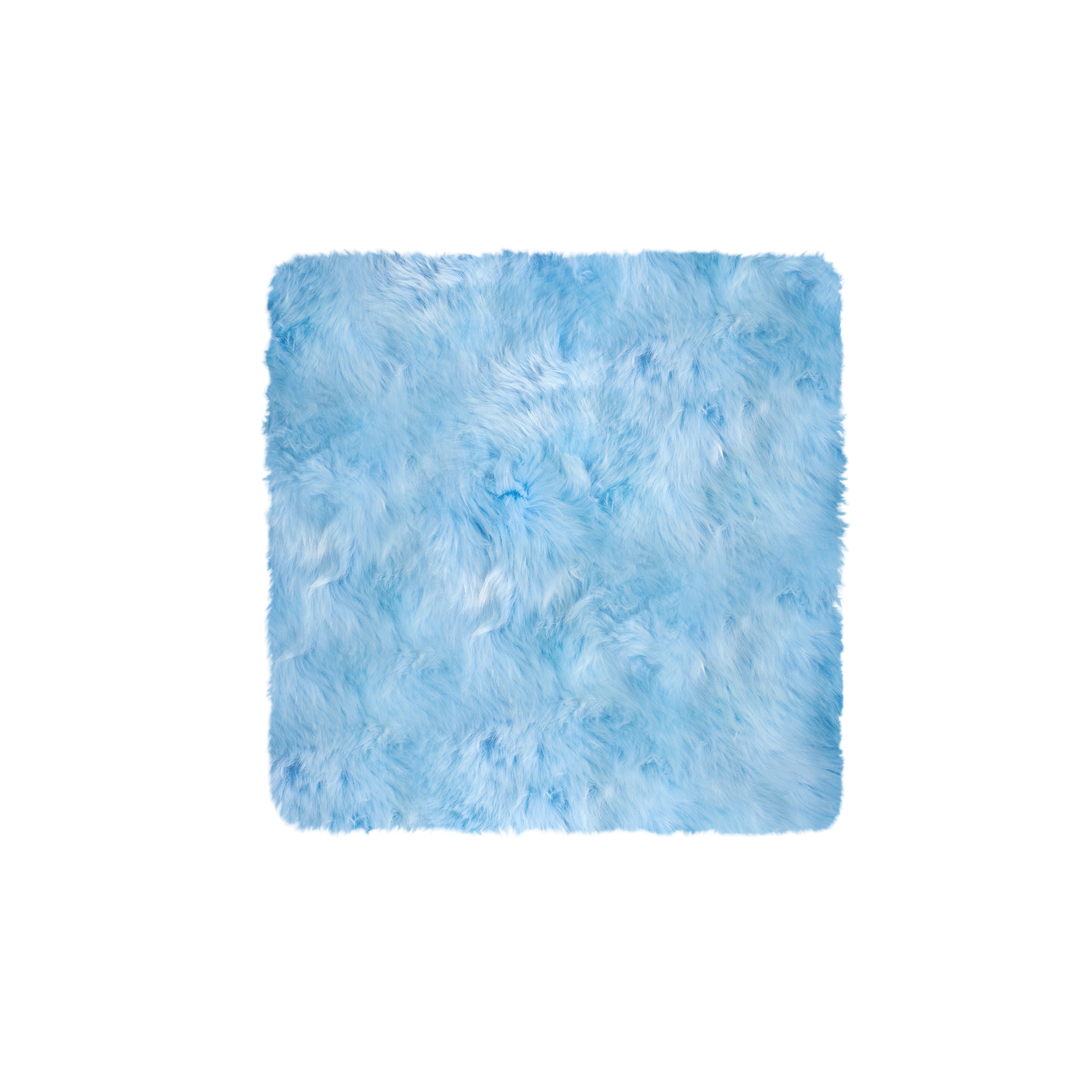 Light blue genuine sheepskin chair pad | Square