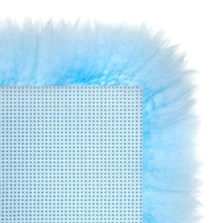 Light blue genuine sheepskin chair pad | Square