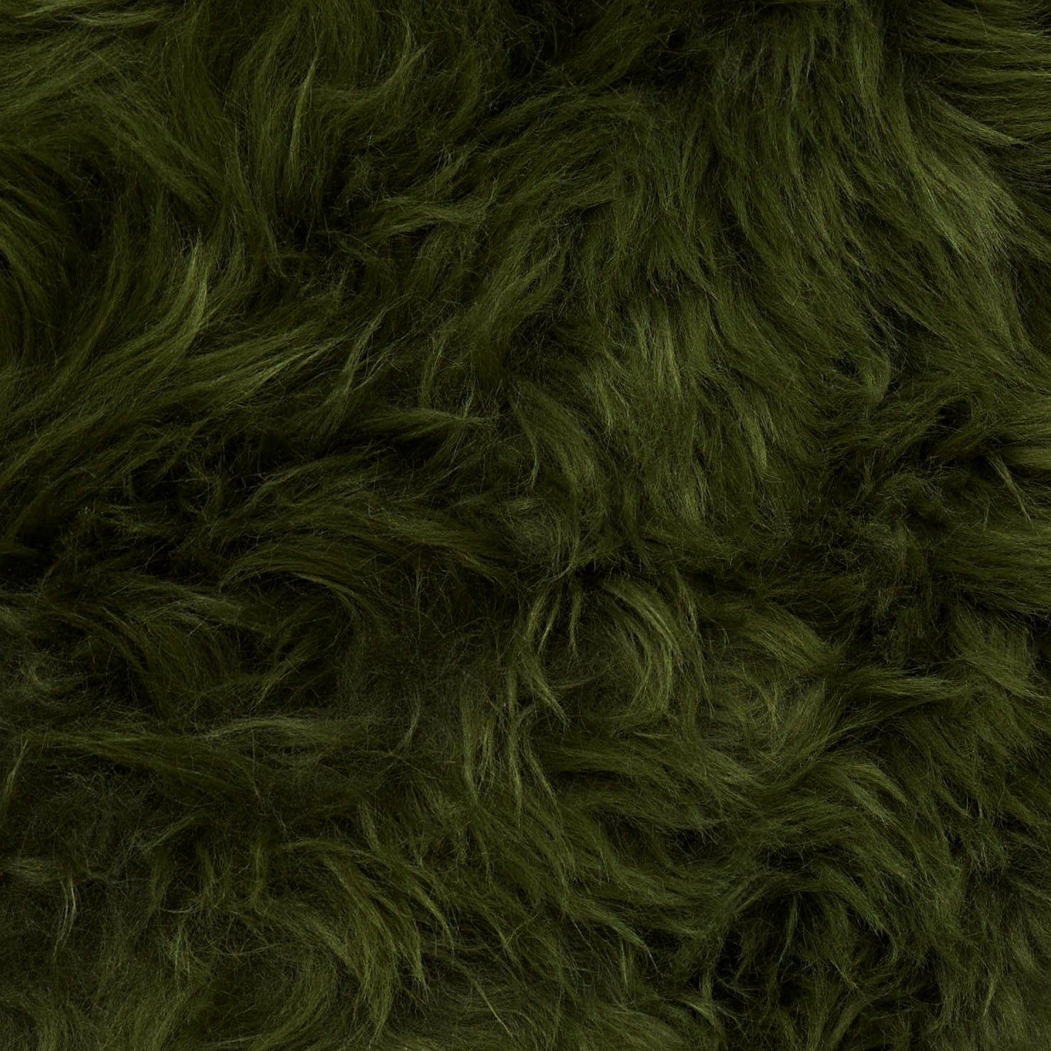 Green genuine sheepskin chair pad | Round