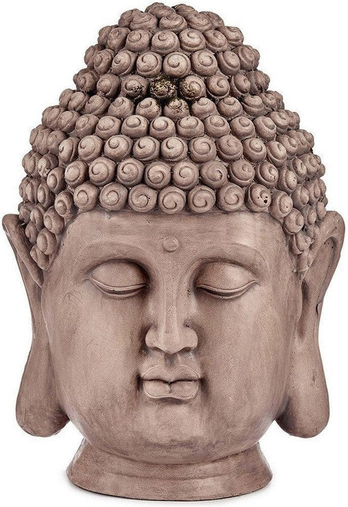 Figura do jardim decorativo Buda Head Crey Polyresin (31,5 x 50,5 x 35