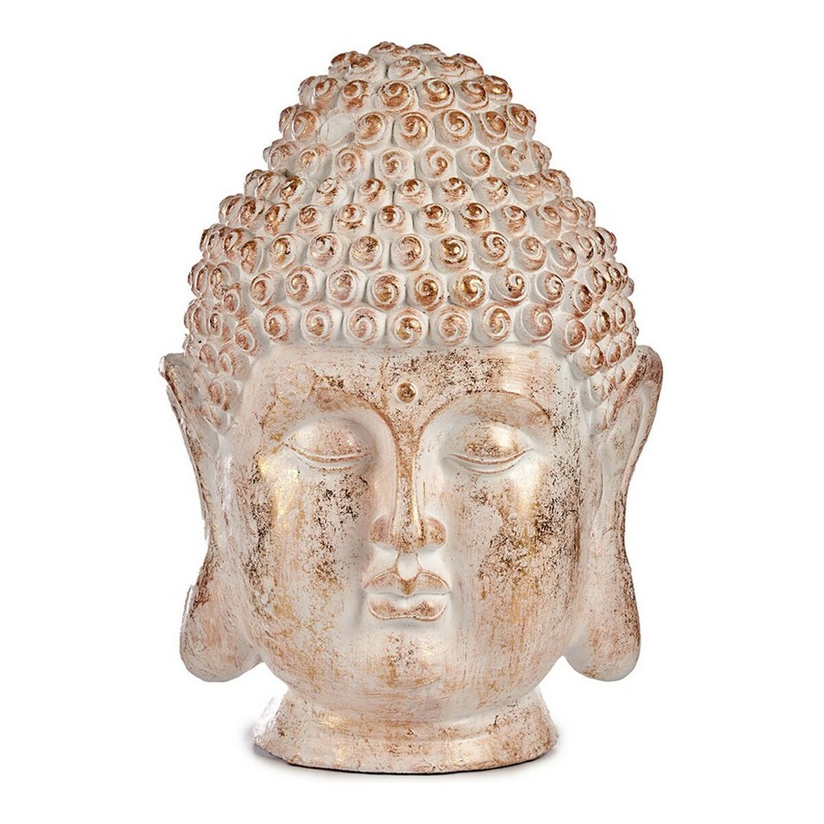 [product_category]-Decorative Garden Figure Buddha Head White/Gold Polyresin (31,5 x 50,5-Bigbuy-S3610540-2