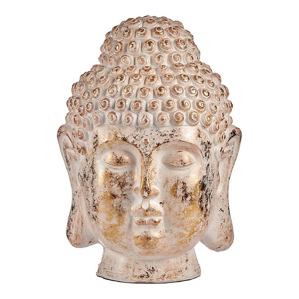 [product_category]-Decorative Garden Figure Buddha Head White/Gold Polyresin (45,5 x 68 x-Bigbuy-S3610536-2