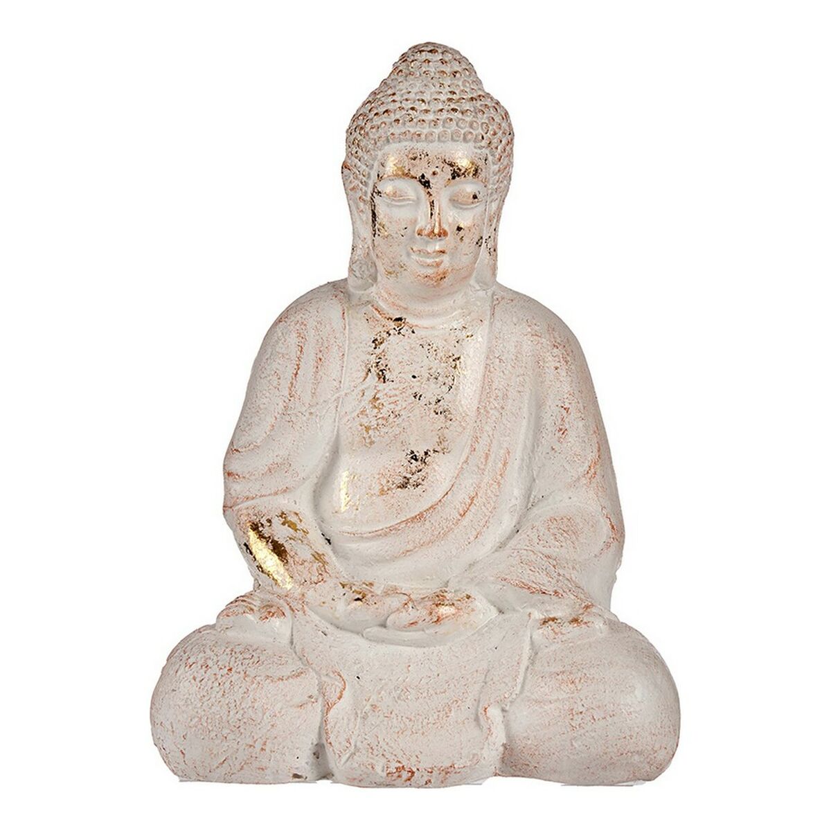 [product_category]-Decorative Garden Figure Buddha White/Gold Polyresin (22,5 x 41,5 x-Bigbuy-S3610550-2