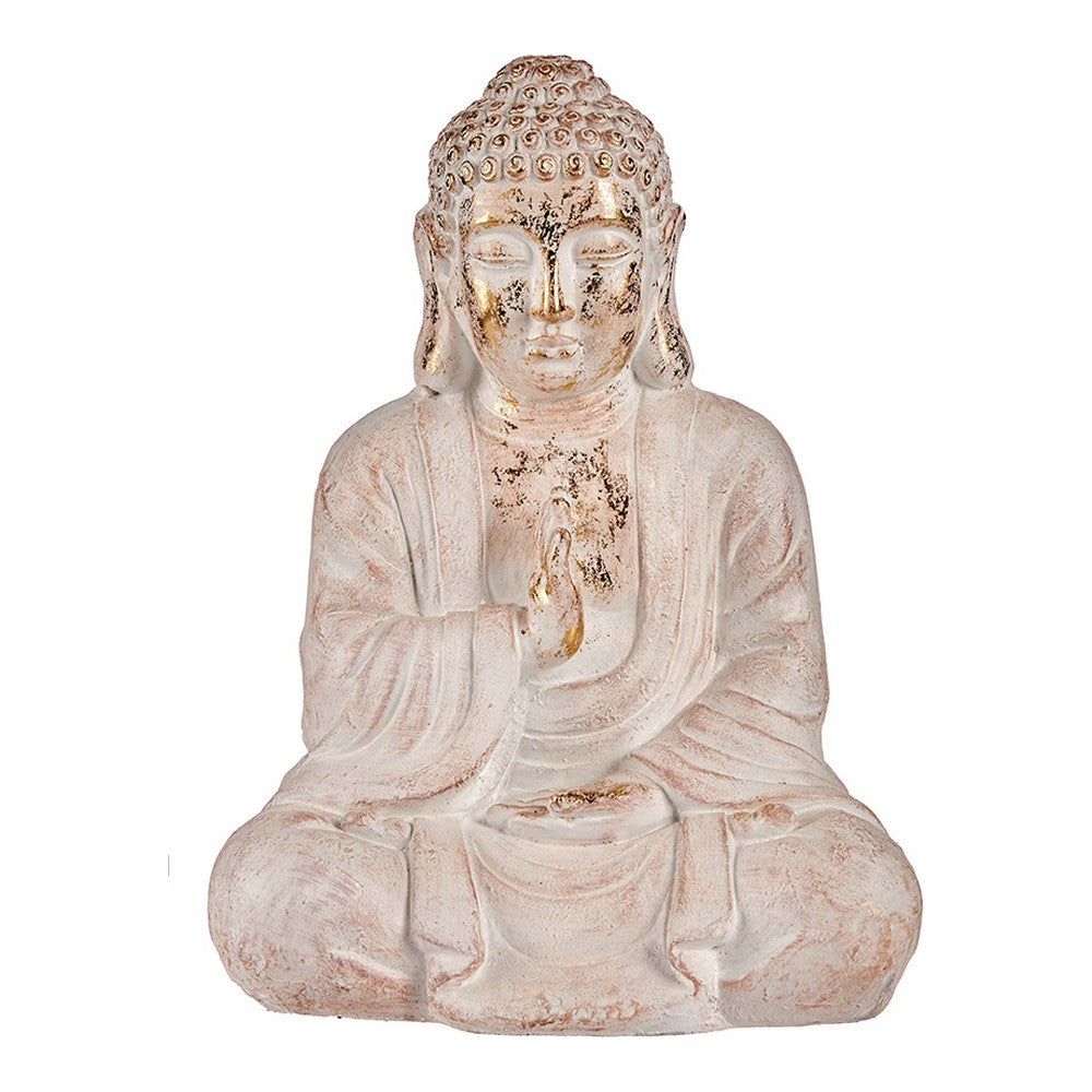 [product_category]-Decorative Garden Figure Buddha White/Gold Polyresin (23,5 x 49 x 36-Bigbuy-S3610542-2