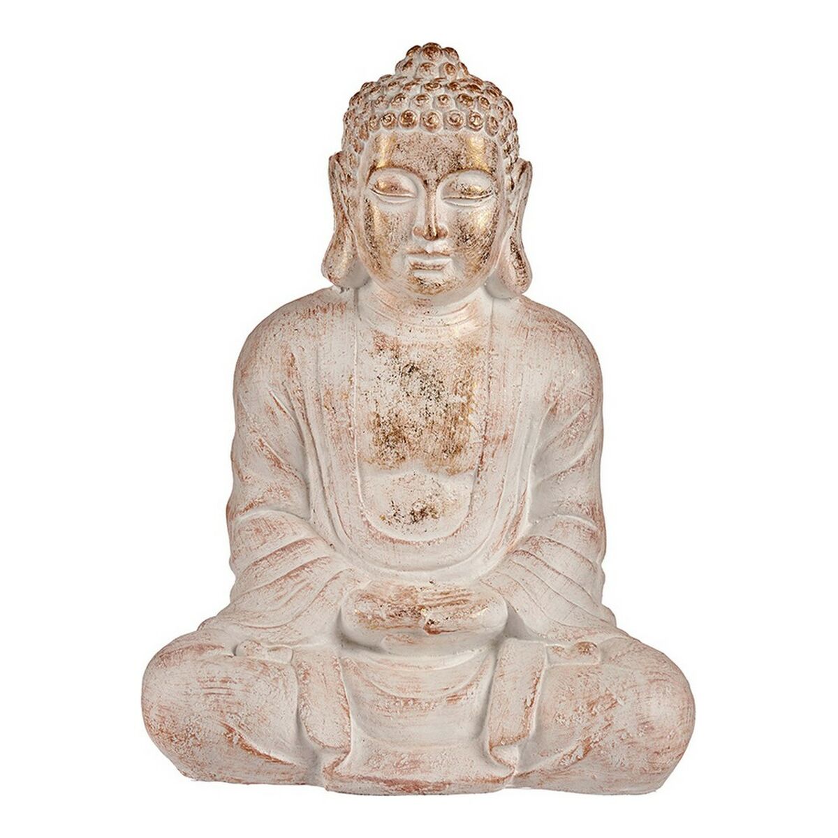 [product_category]-Decorative Garden Figure Buddha White/Gold Polyresin (25 x 57 x 42,5-Bigbuy-S3610556-2