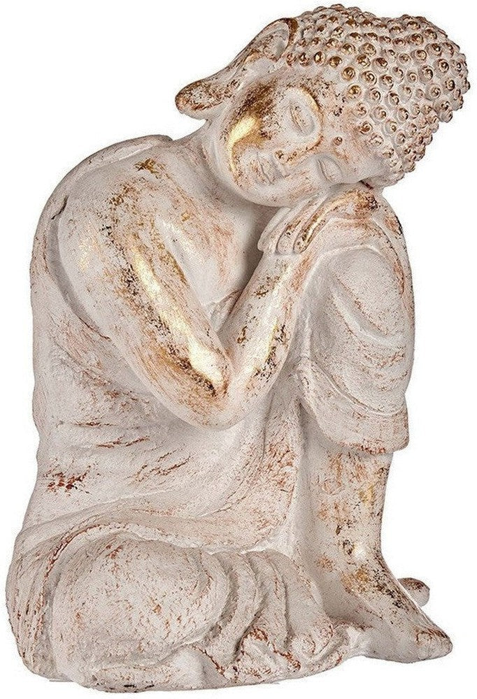Figura de jardín decorativo Buda Buda/Poliresina de oro (28,5 x 43,5 x 37