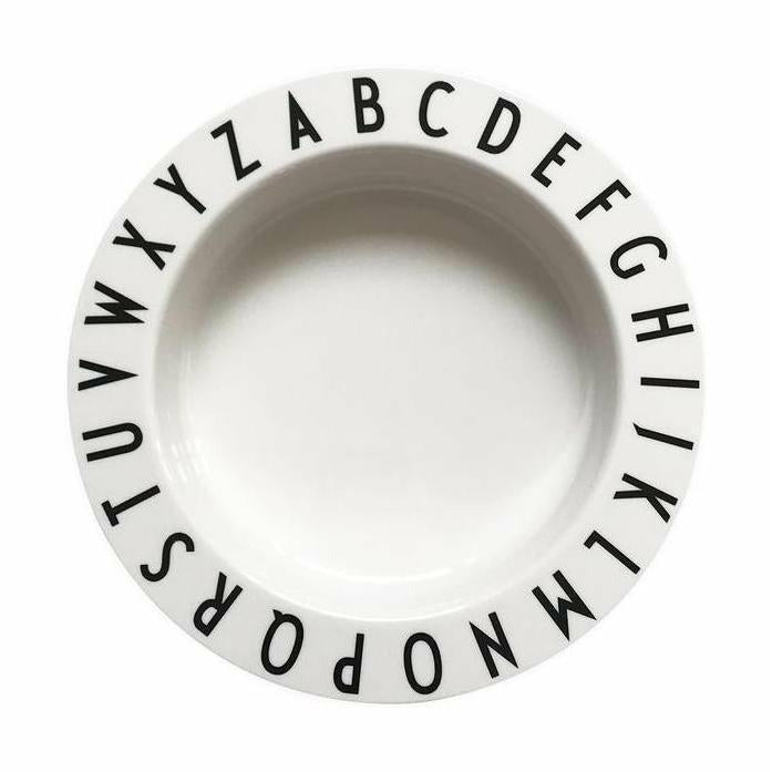 Design Letters Eat &amp; Learn Deep Plate Tritan, White