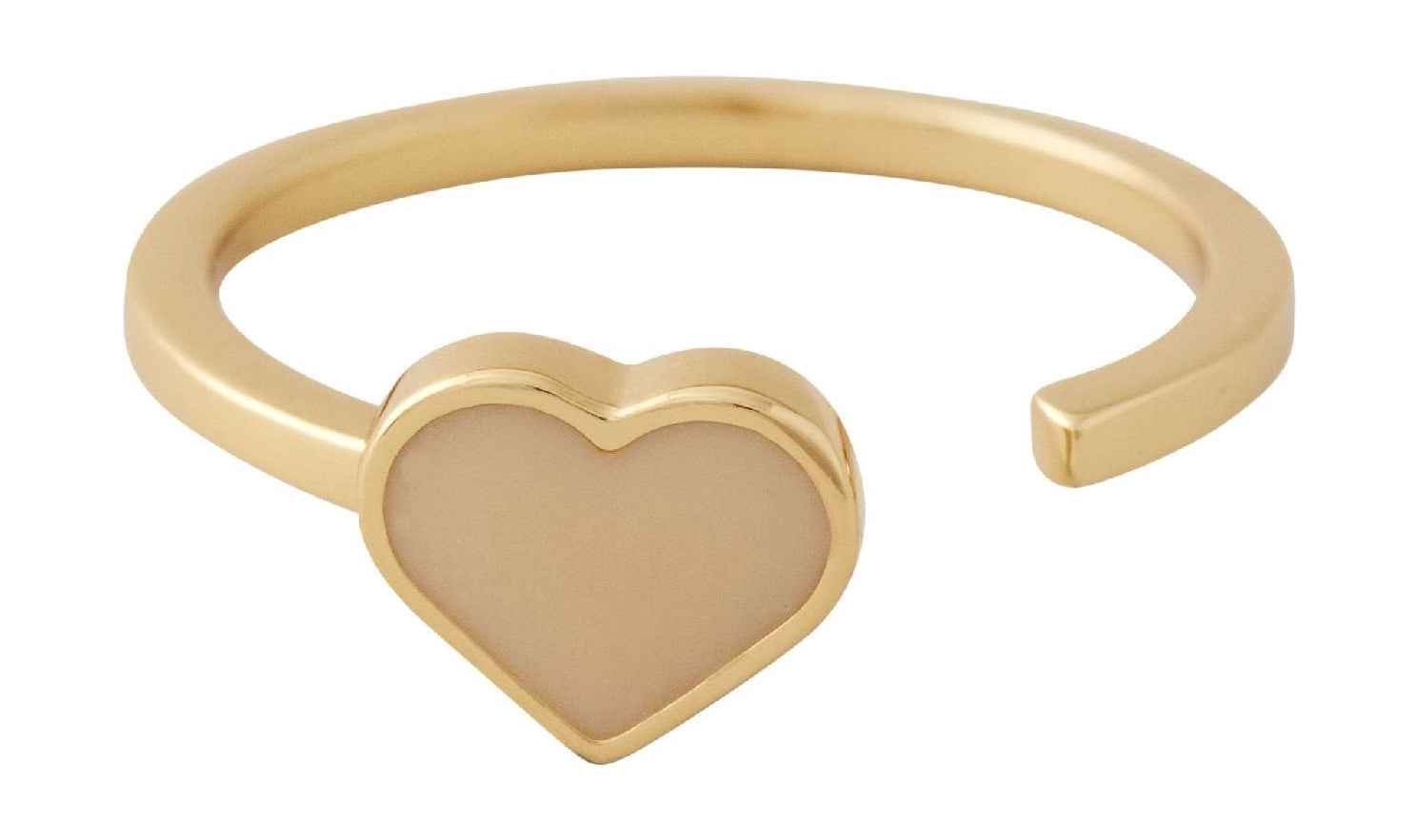 Lettres de conception ENAMEL COEUR RONNE GOLD, BEIGE