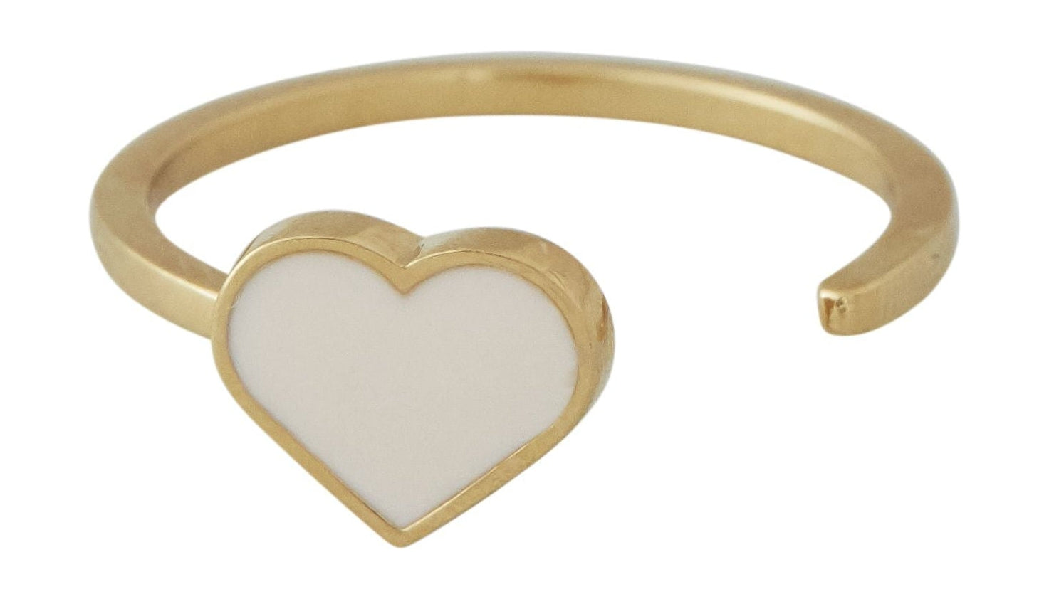 Lettres de conception ENAMEL COEUR RONNE GOLD, NUDE