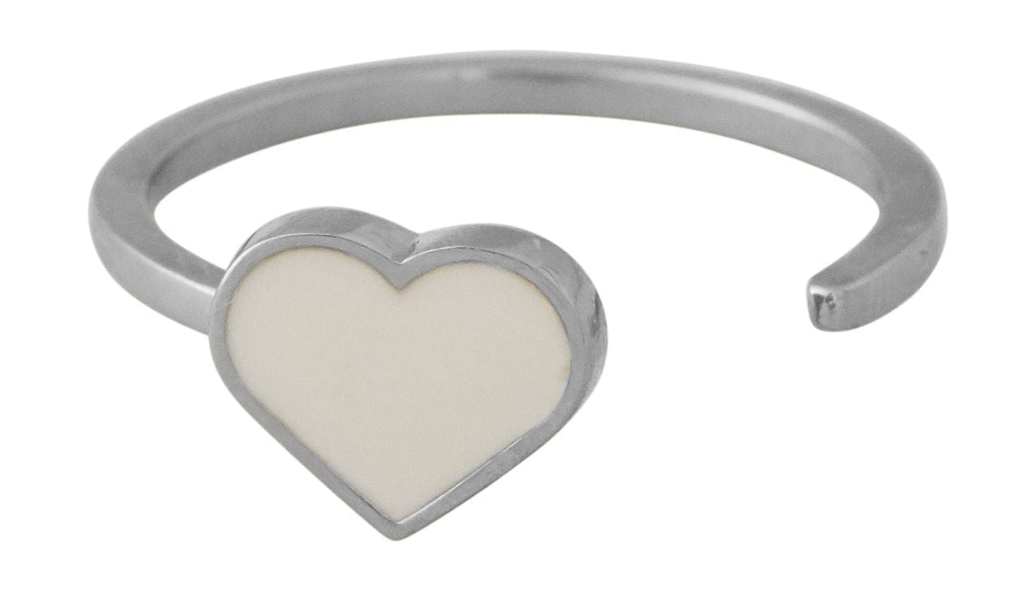 [product_category]-Design Letters Enamel Heart Ring Silver, Nude-Design Letters-5710498176259-90602003NUDE-DES-1