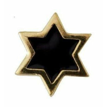 Lettres de conception ENAMEL PENDANT STAR, noir / or