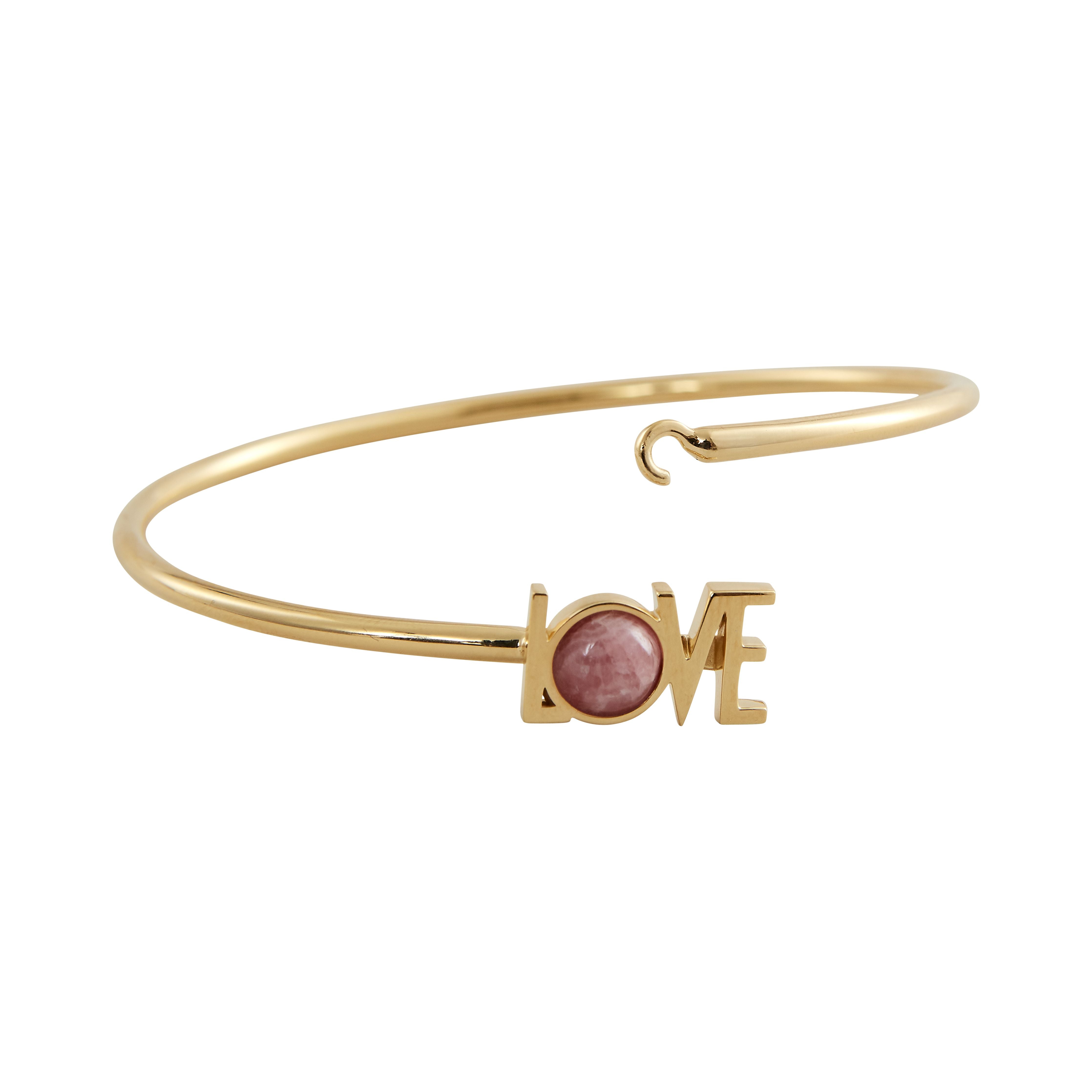 [product_category]-Design Letters Great Love Bangle 18k Gold Plated, Red Chrosite-Design Letters-5710498190682-90502006RHCHROSITE-DES-2