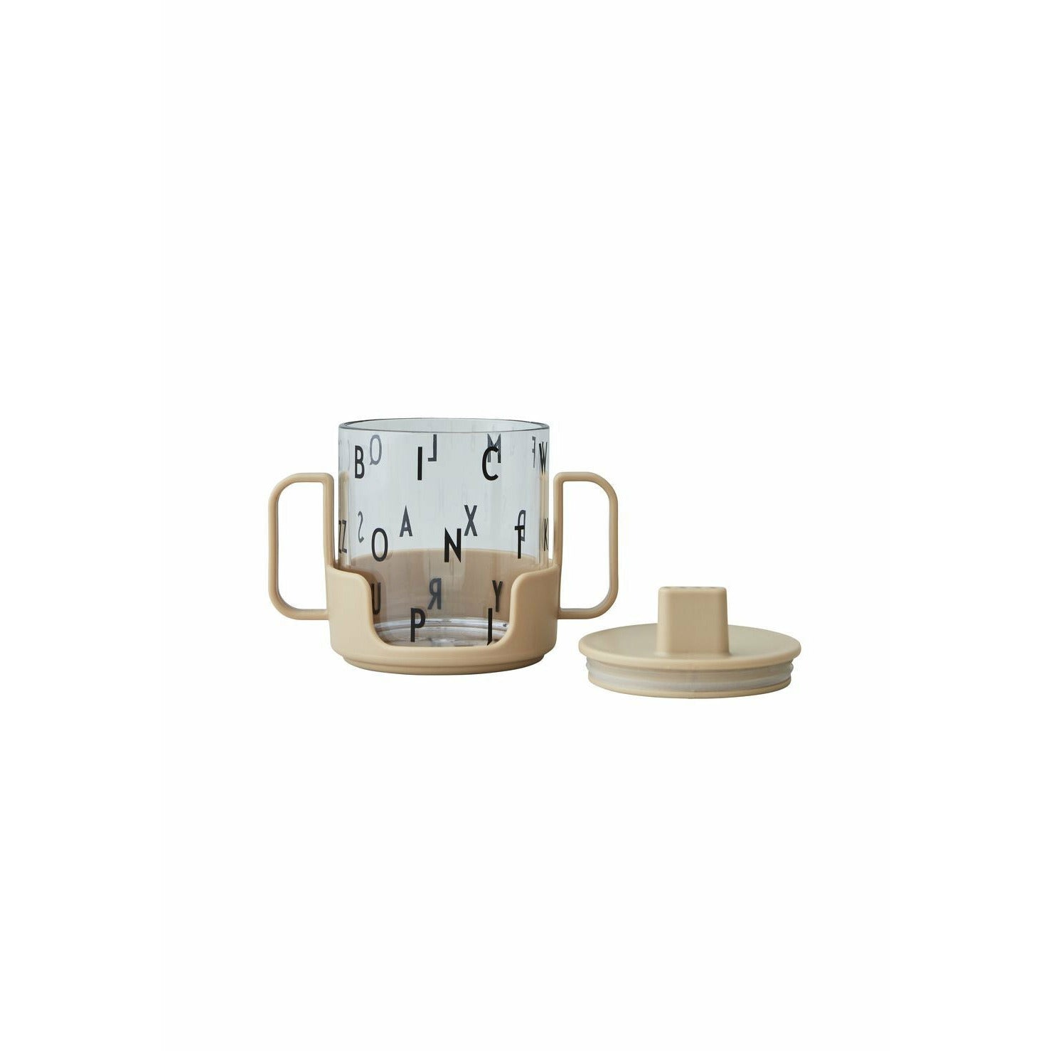 Les lettres de conception grandissent avec votre ensemble de tasse, beige