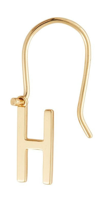 [product_category]-Design Letters Initial Earrings With Letter Gold, H-Design Letters-5710498192235-90406000H-DES-1