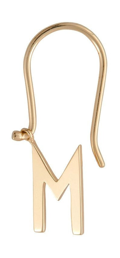 [product_category]-Design Letters Initial Earrings With Letter Gold, M-Design Letters-5710498192198-90406000M-DES-1