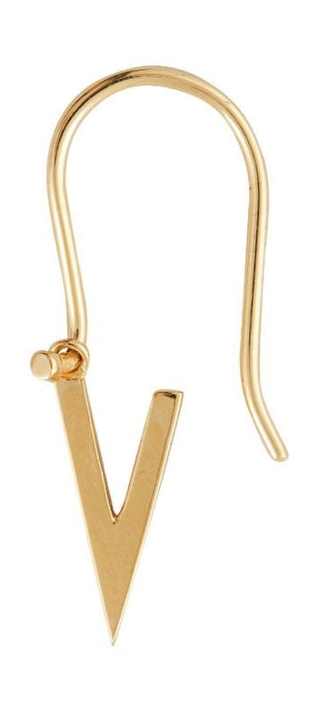 [product_category]-Design Letters Initial Earrings With Letter Gold, V-Design Letters-5710498192419-90406000V-DES-1