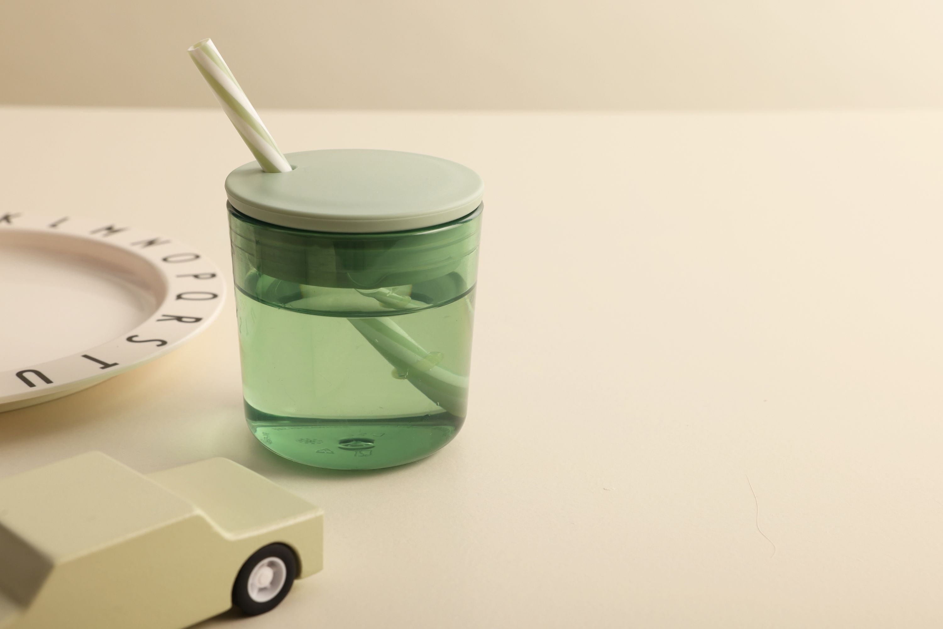 [product_category]-Design Letters Kids Colored Eco Drinking Glass Set Of 2, Green-Design Letters-5710498194529-20106007GREEN-DES-2