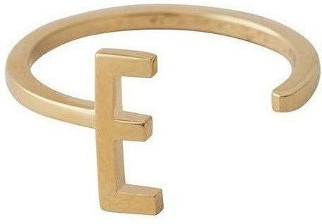 [product_category]-Design Letters Letter Ring A Z, 18k Gold Plated, E-Design Letters-5710498172190-90601000E-DES-1