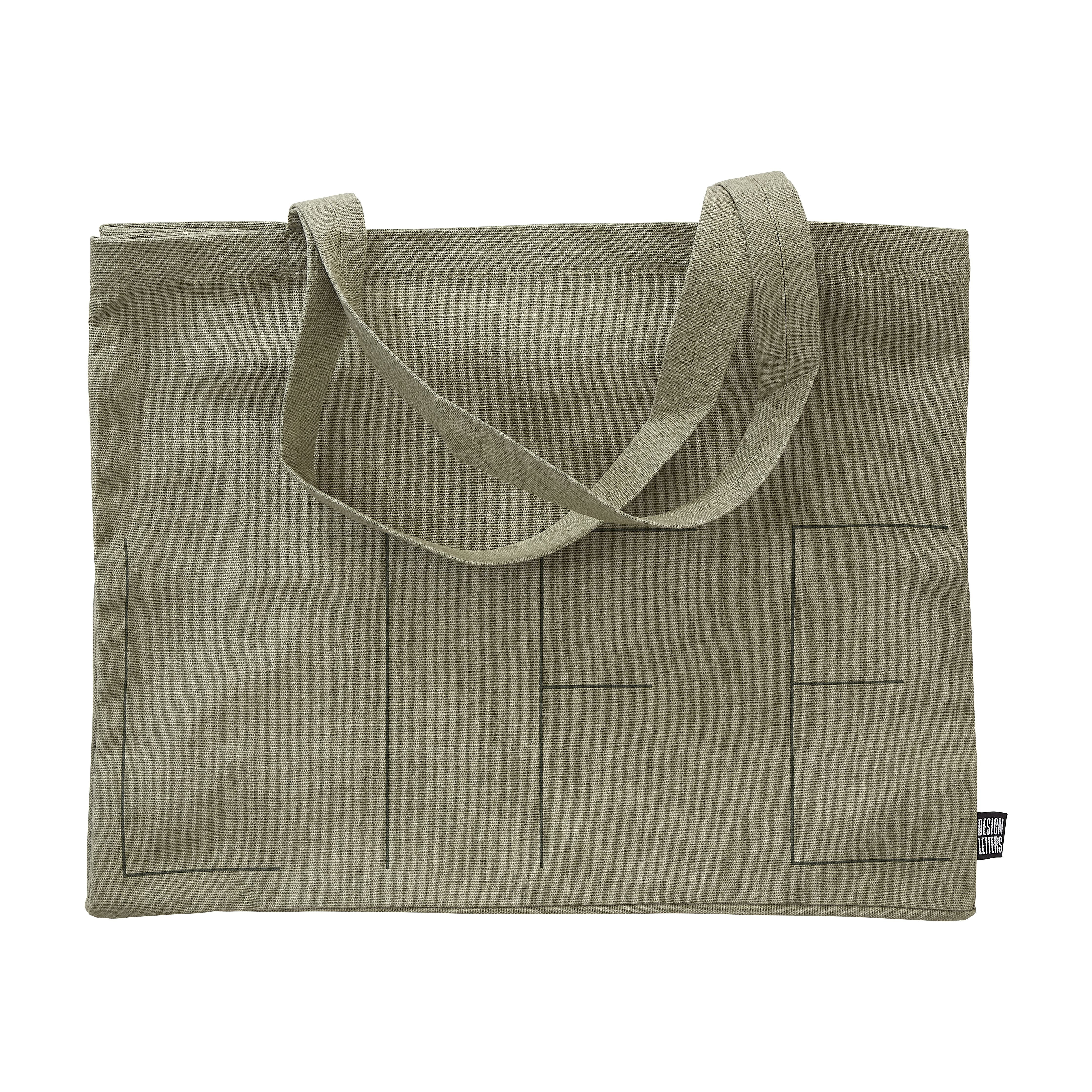 [product_category]-Design Letters Life Carrying Bag, Olive Green-Design Letters-5710498189907-10502002OLIVELIFE-DES-1