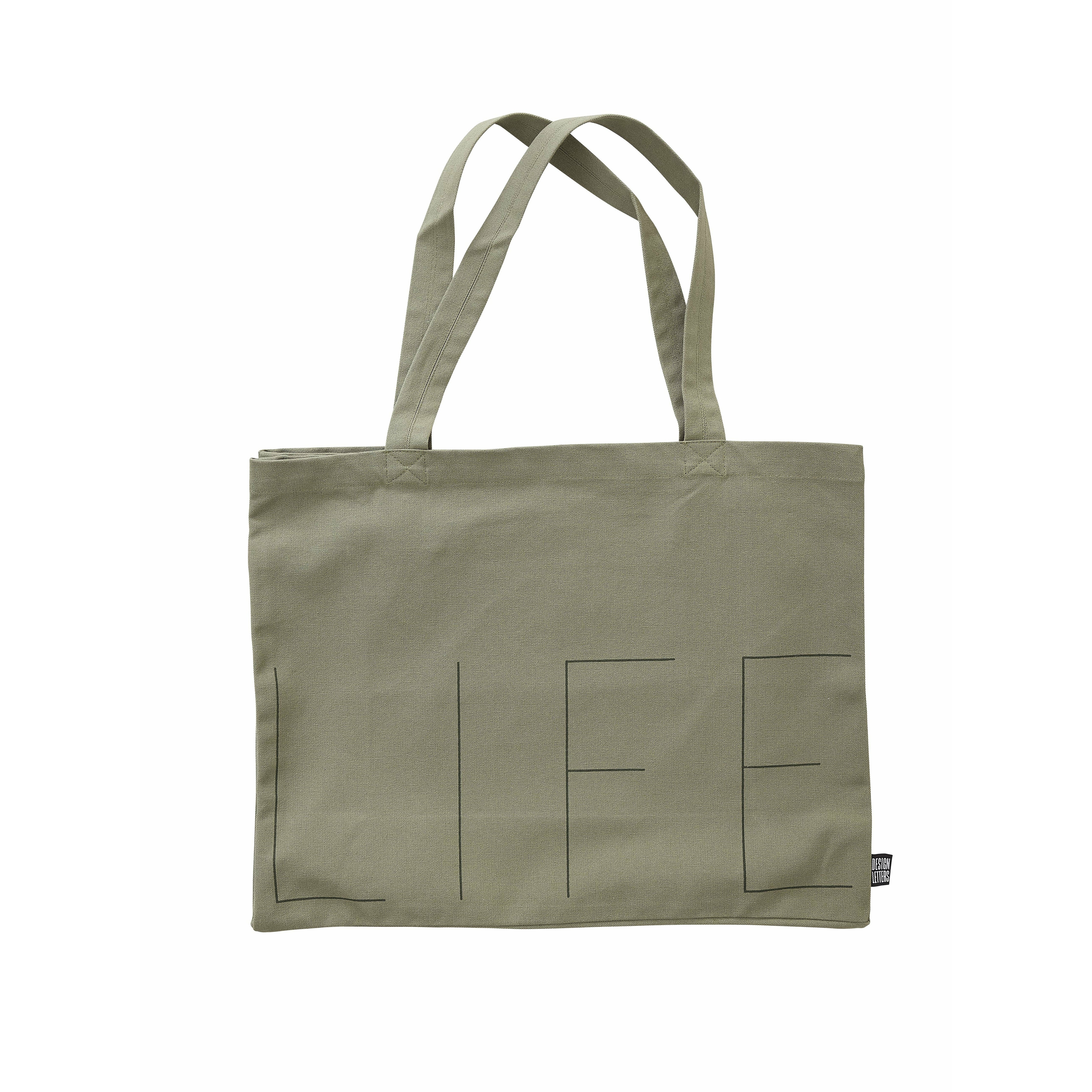 [product_category]-Design Letters Life Carrying Bag, Olive Green-Design Letters-5710498189907-10502002OLIVELIFE-DES-3