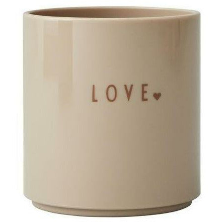 Design Letters Mini préférée Mug Beige, Love