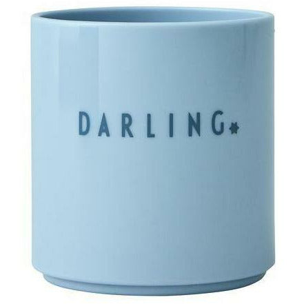 Lettres de design mini tasse préférée bleu clair, chérie