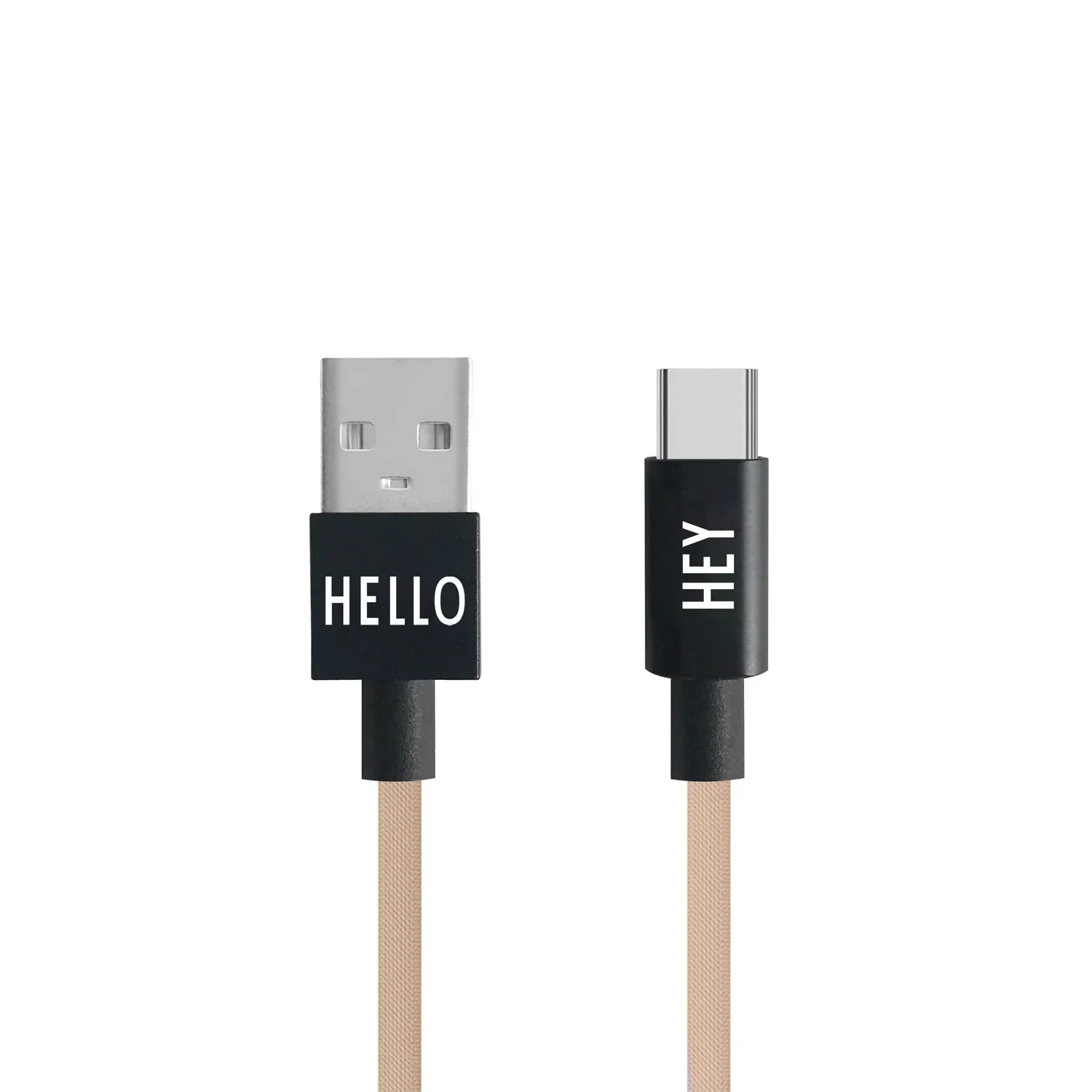 Designbuchstaben mein Kabel USB C -Kabel 1M, Beige