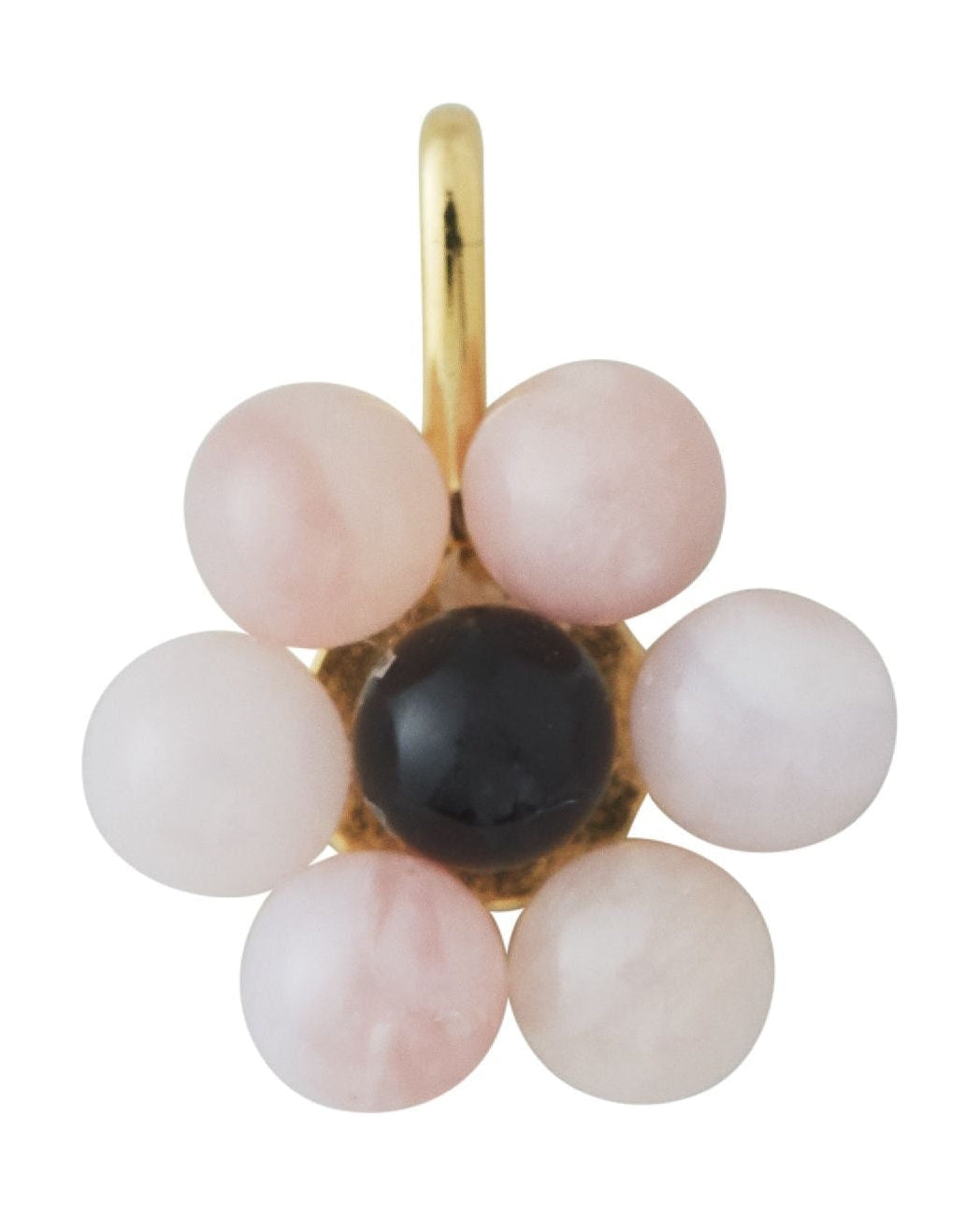 Designbokstäver myflower charm 10 mm guld, rosa