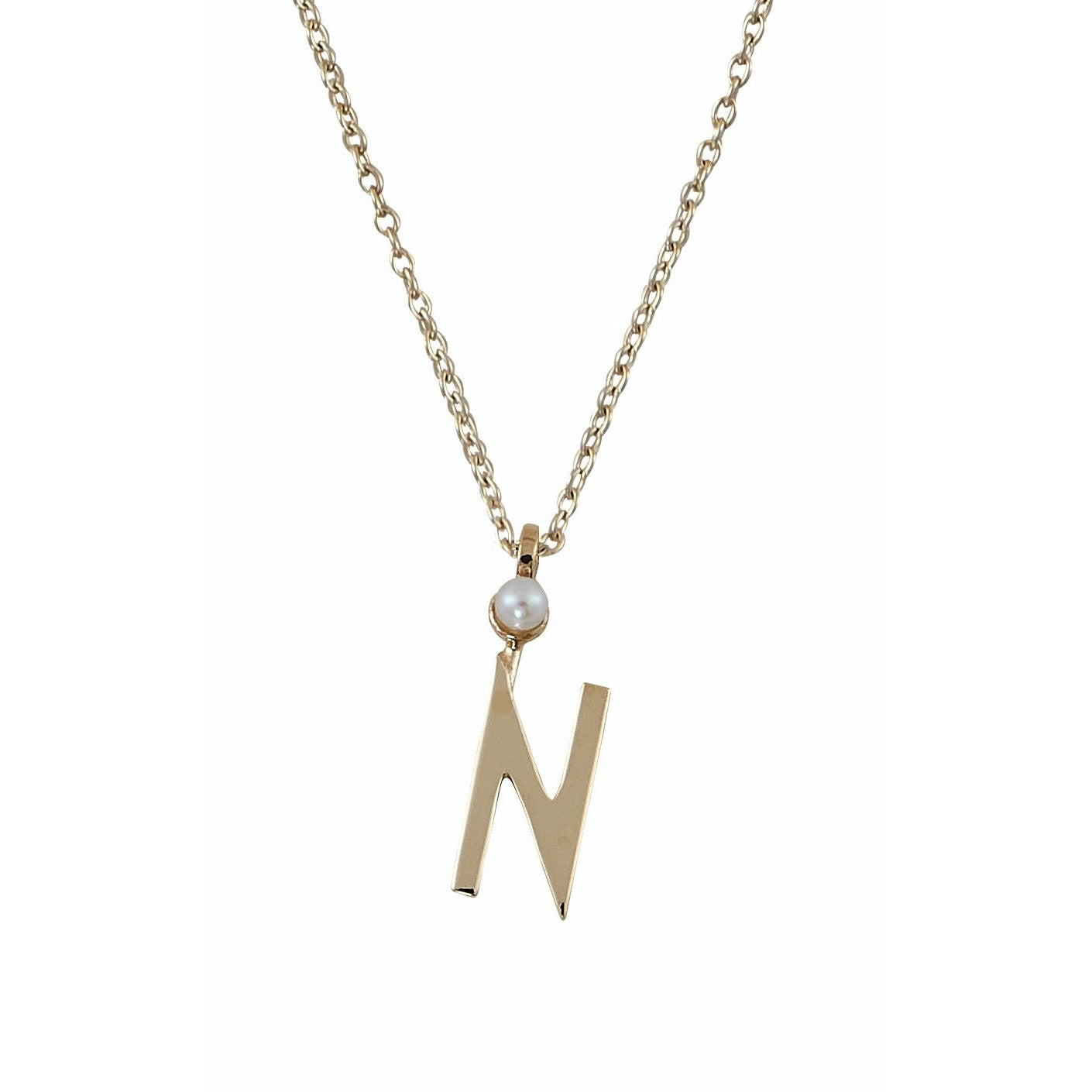 Collier de lettres de conception en or pur, n