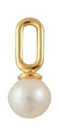 Designbuchstaben Perle Drop Charm 5mm, Gold