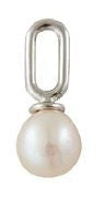 Lettres de conception PEARL DROP CHARM 5 mm, argent