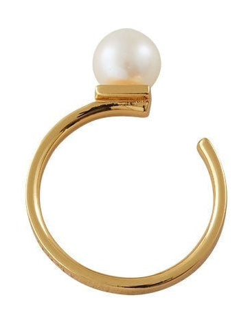 [product_category]-Design Letters Pearl Drop Ring 18k Gold Plated-Design Letters-5710498193607-90605000PEARL-DES-1