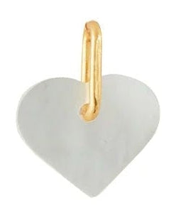 Design Letters Pearl Heart Charm, guld