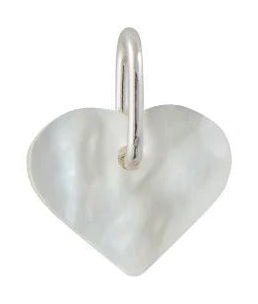 Lettres de conception Perl Heart Charm, Silver