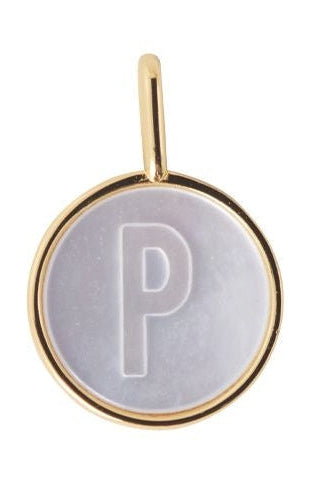 Lettres de conception Perle Letter Charm, P