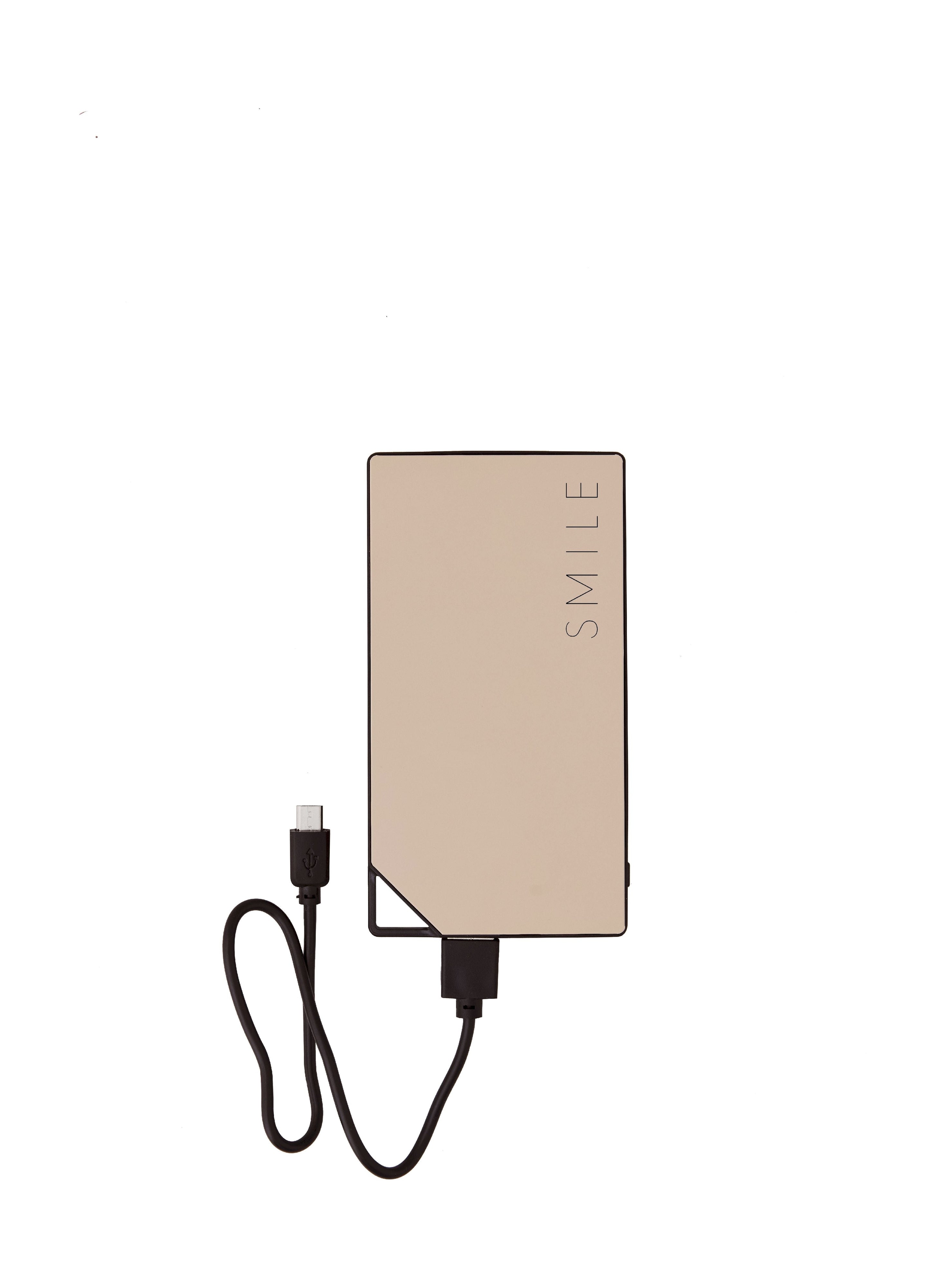 Designbuchstaben Powerbank, Beige