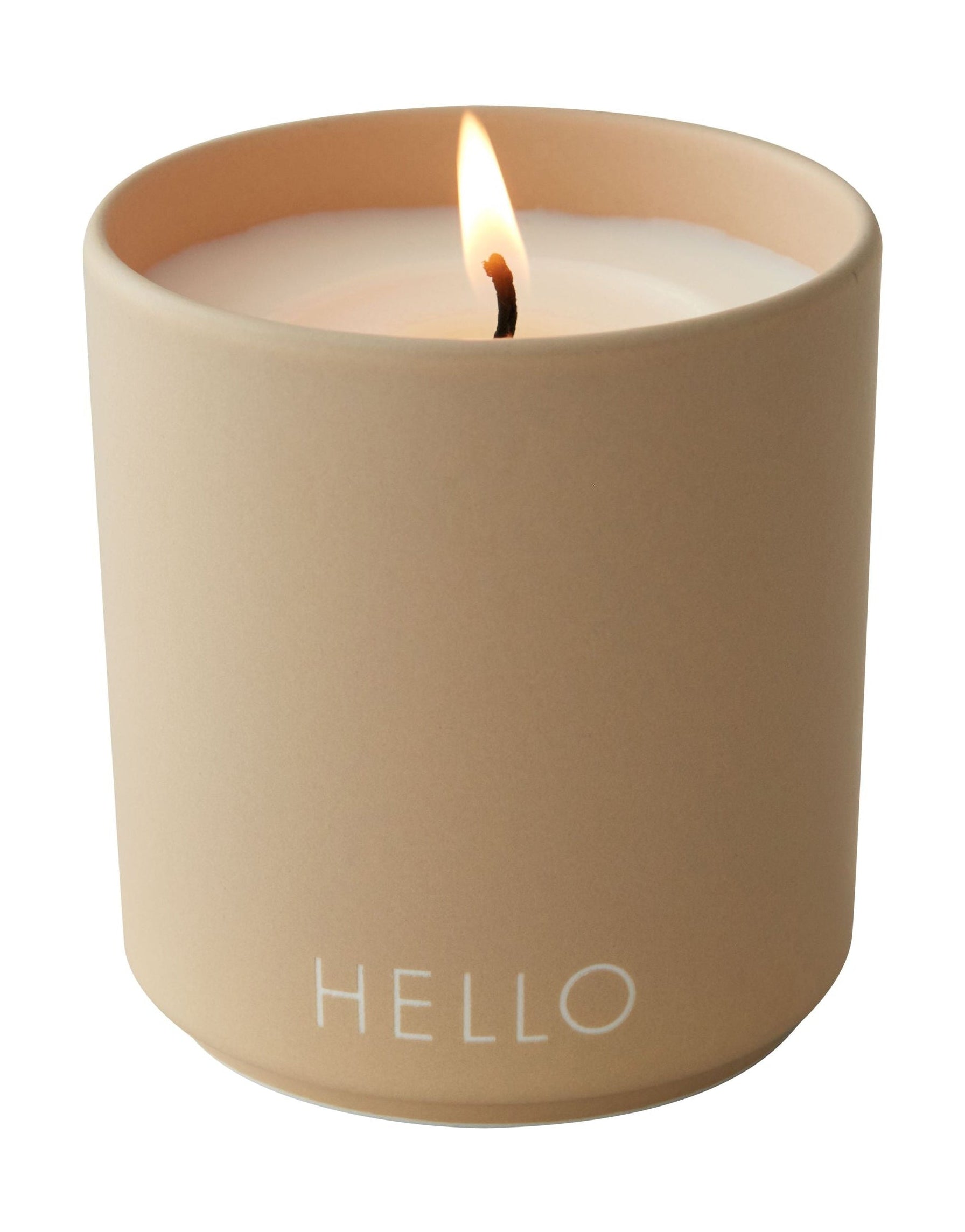 [product_category]-Design Letters Scented Candle Hello Large, Beige-Design Letters-5710498191863-10107001BEIGEHELLO-DES-1