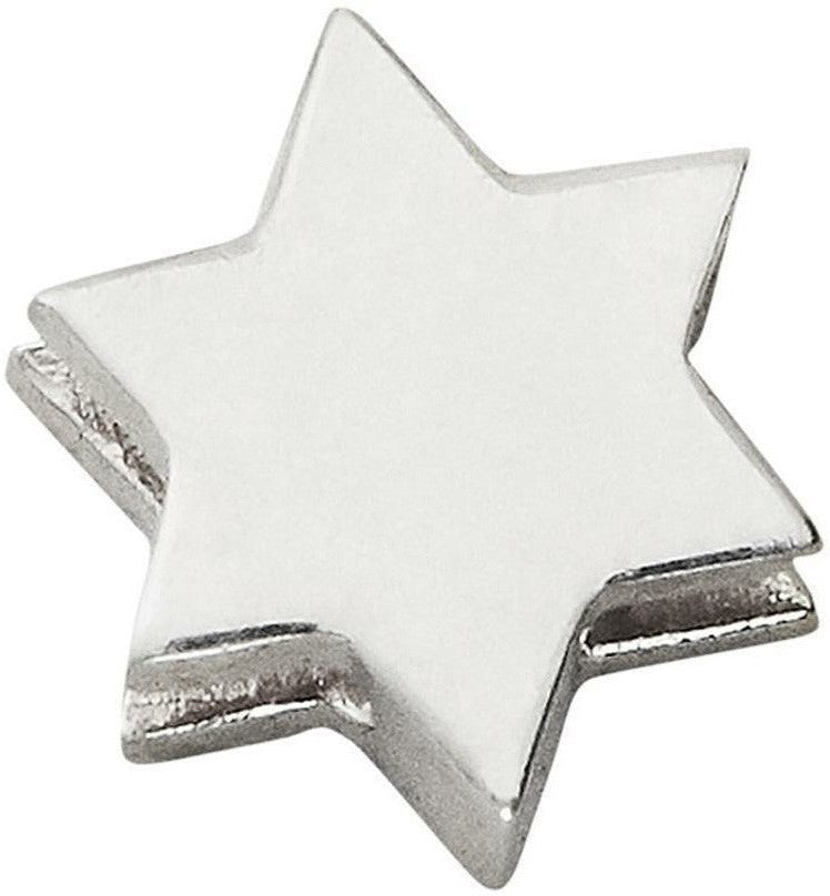 Letras de diseño contraparte estrella, plata