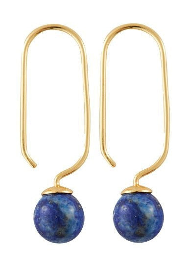 [product_category]-Design Letters Stone Drop Earrings Set Of 2 18k Gold Plated, Lapis Lazuli Blue-Design Letters-5710498193645-90405003LAPLAZULI-DES-1